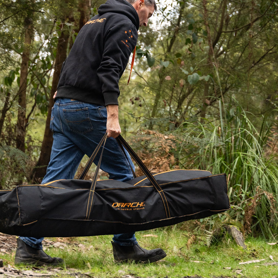 double stretcher carry bag getting carried